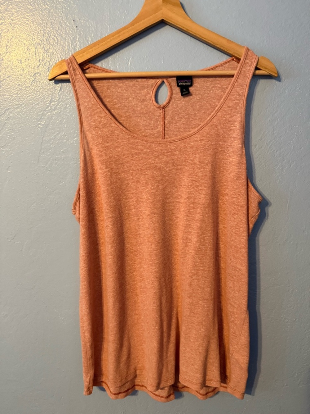 Patagonia Women's Heather Coral Tank Top with Keyhole Back